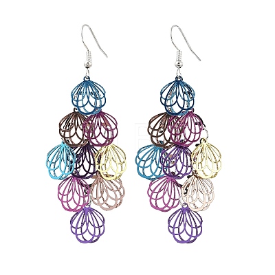 430 Stainless Steel Dangle Earrings EJEW-B157-01B-1