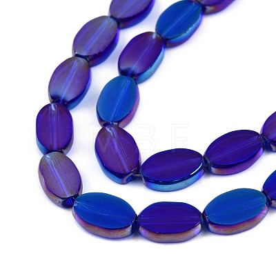 Painted Transparent Glass Beads Strands GLAA-E033-06C-01-1