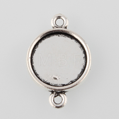 Tibetan Style Alloy Cabochon Connector Settings TIBE-M022-13AS-1