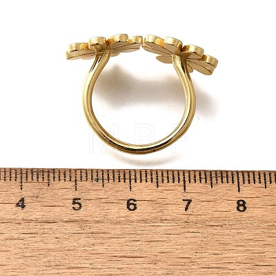 Brass Enamel Cuff Rings for Women RJEW-Q008-14G-02-1