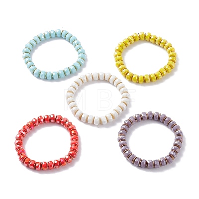 Bling Glass Beaded Stretch Bracelet for Women BJEW-JB07660-1