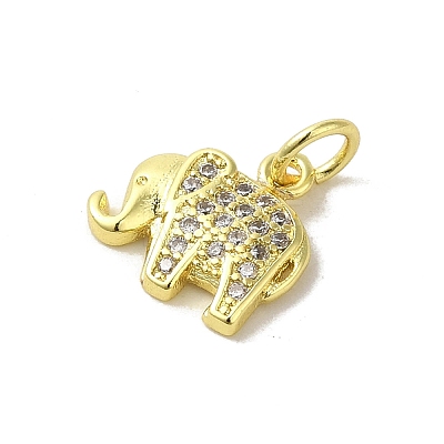 Real 18K Gold Plated Brass Pave Cubic Zirconia Pendants KK-M283-02A-01-1