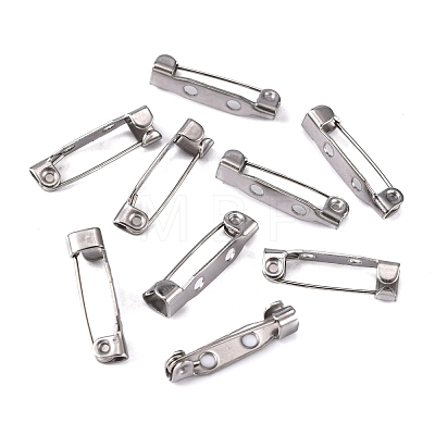 304 Stainless Steel Pin Brooch Back Bar Findings STAS-Q184-01-1