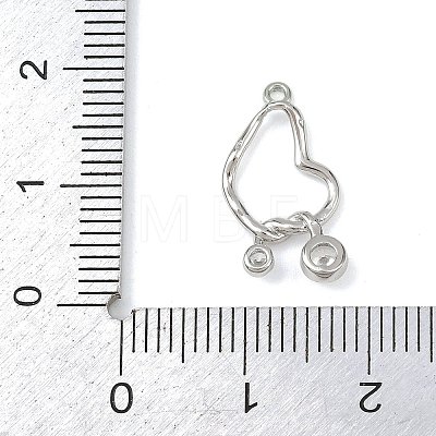 Brass Micro Pave Clear Cubic Zirconia Pendants KK-G545-06P-1