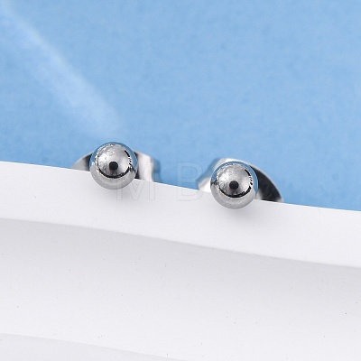 Tarnish Resistant 304 Stainless Steel Stud Earrings EJEW-L215-57A-P-1