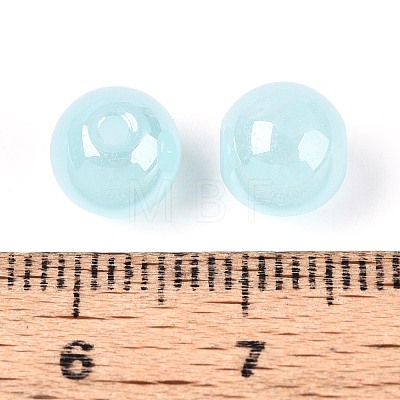 Electroplate Round Glass Beads Strands EGLA-T029-07G-1
