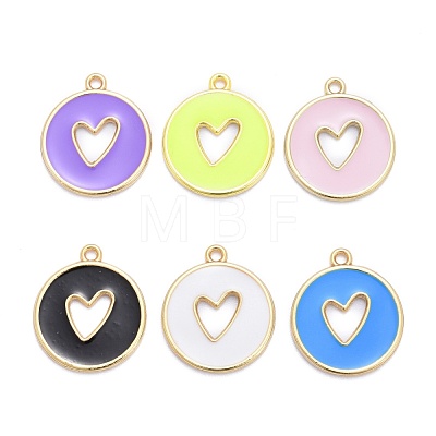 Alloy Enamel Pendants KK-A151-01G-RS-1