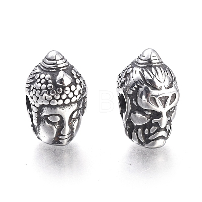 Buddhist 304 Stainless Steel Beads STAS-M274-107AS-1