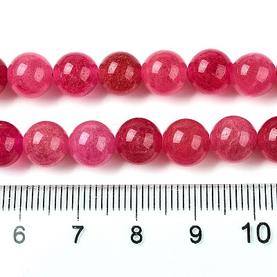 Dyed Natural White Jade Beads Strands G-T138-8mm-210-36-1