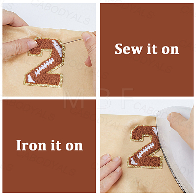 1Bag Sport Theme Number 0~9 Embroidery Cloth Iron on/Sew on Patches PATC-CY0001-65A-1