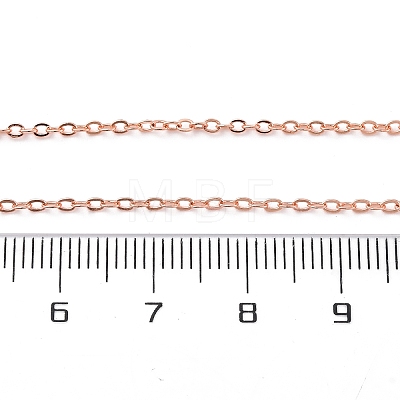 Brass Cable Chain Necklace Making NJEW-D302-80RG-1