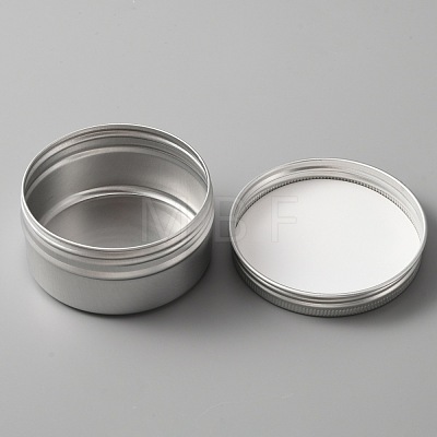 Aluminium Shallow Round Candle Tins AJEW-WH0312-59B-1