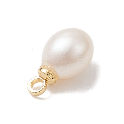 Natural Freshwater Pearl Rice Charms PALLOY-JF04858-01-1