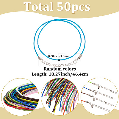 50Pcs Imitation Leather Round Cord Necklace Making NJEW-SC0001-89A-1