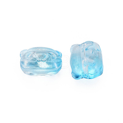 Two Tone Transparent Spray Painted Glass Beads GLAA-T022-03-C01-1