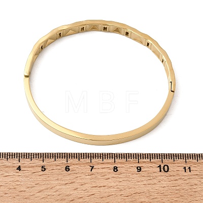 304 Stainless Steel Glass Hinged Bangles for Women BJEW-B168-18G-1