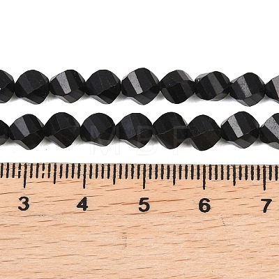 Natural Shungite Beads Strands G-P611-C35-01-1