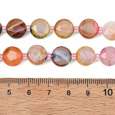 Natural Fire Crackle Agate Beads Strands G-C116-A192-01-1
