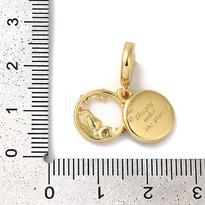 Brass Micro Pave Cubic Zirconia Pendants KK-K345-03G-1