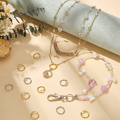 28Pcs 2 Colors Brass Open Jump Rings KK-BC0015-82-1