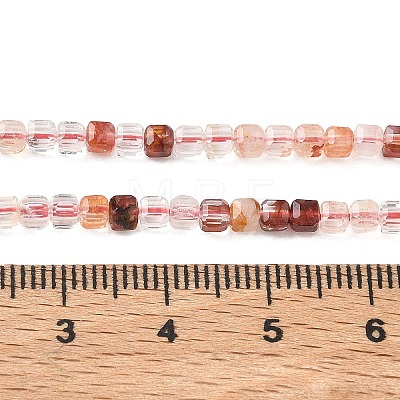 Natural Hematoid Quartz/Ferruginous Quartz Beads Strands G-Z161-B01-3x3mm-1