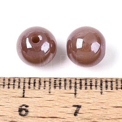 Electroplate Round Glass Beads Strands EGLA-T029-07C-1