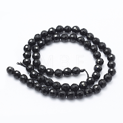 Natural Black Onyx Beads Strands G-E469-06-12mm-1