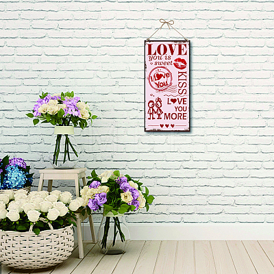 Printed Wood Hanging Wall Decorations WOOD-WH0115-14F-1
