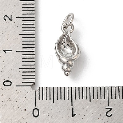 Rack Plating Brass Clear Cubic Zirconia Pendants KK-Z056-17P-1