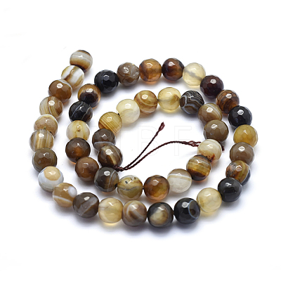 Natural Agate Beads G-J371-14-8mm-1