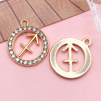 Zinc Alloy Crystal Rhinestone Pendants WGC2D94-09-1
