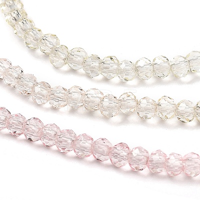 Transparent Painted Glass Beads Strands X-DGLA-A034-T1mm-A25-1