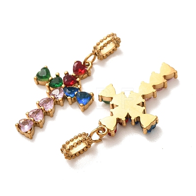 304 Stainless Steel Rhinestone Pendants RB-CBA5CCB-05C-G-1