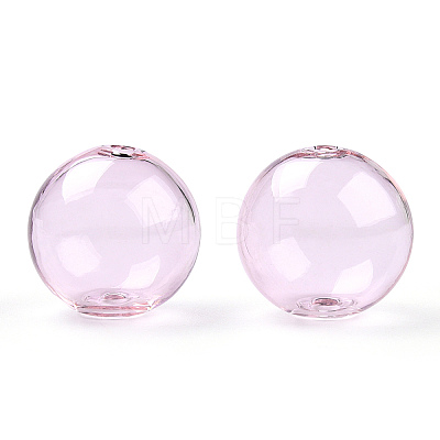 Transparent Blow High Borosilicate Glass Globe Beads X-GLAA-T003-09A-1