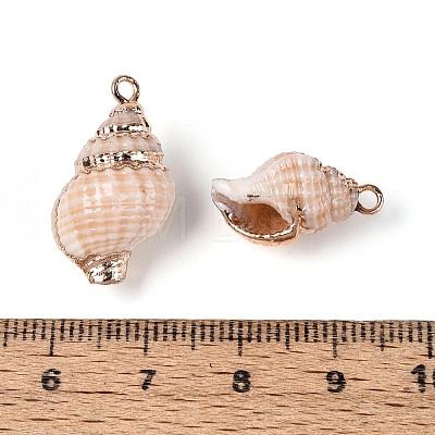 Electroplated Natural Shell Pendants BSHE-T015-09-1