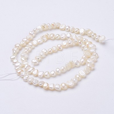 Natural Cultured Freshwater Pearl Beads Strands PEAR-P002-44-1