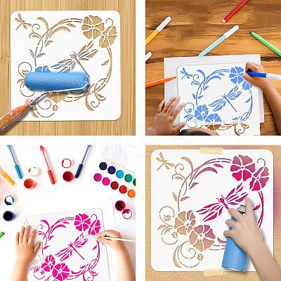 PET Hollow Out Drawing Painting Stencils DIY-WH0405-0055-1