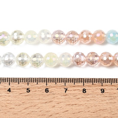Electroplate Glass Beads Strands EGLA-D300-06-8mm-20-1