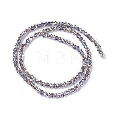 Electroplate Glass Beads Strands GLAA-F077-HP05-A-1