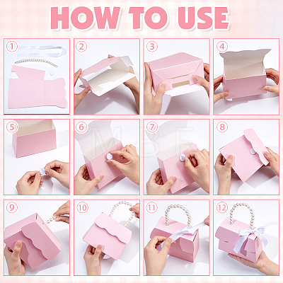 Handbag Shaped Paper Wedding Candy Gift Boxes CON-WH0115-38-1