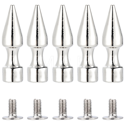20Pcs Zinc Alloy Spikes Screwback Studs FIND-GF0008-53A-1