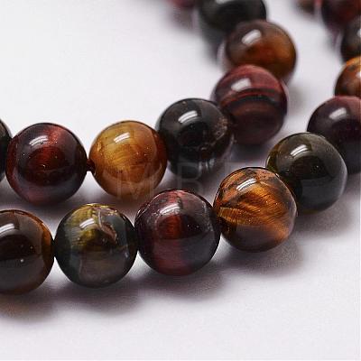 Natural Tiger Eye Bead Strands G-D840-86-8mm-1