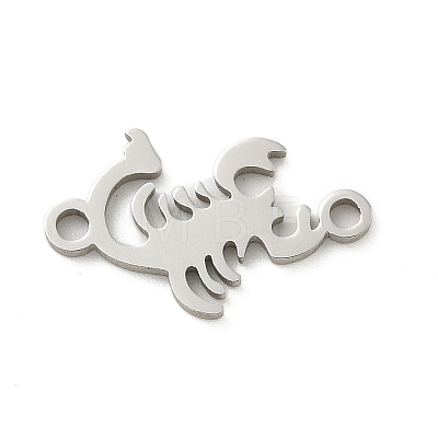 201 Stainless Steel Laser Cut Connector Charms STAS-R133-02P-14-1