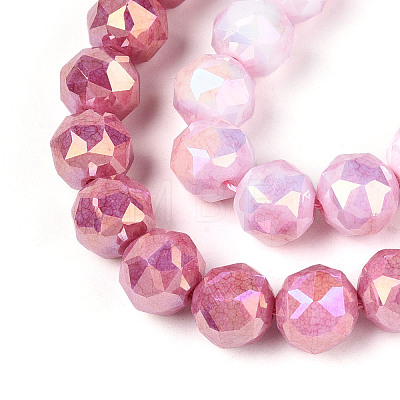 Anti-Tarnish Electroplate Glass Beads Strands GLAA-N010-10mm-03-1