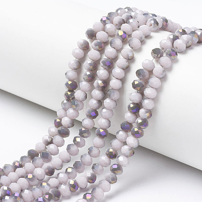 Electroplate Opaque Glass Beads Strands LS-EGLA-A034-P6mm-F17-1
