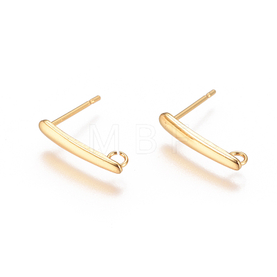 304 Stainless Steel Ear Stud Components X-STAS-F227-20A-G-1