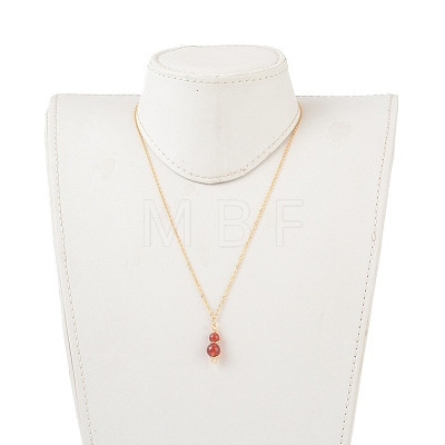 Natural Gemstone Pendant Necklaces NJEW-JN02599-1