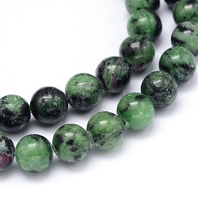 Round Natural Ruby in Zoisite Bead Strands X-G-F222-11-8mm-1