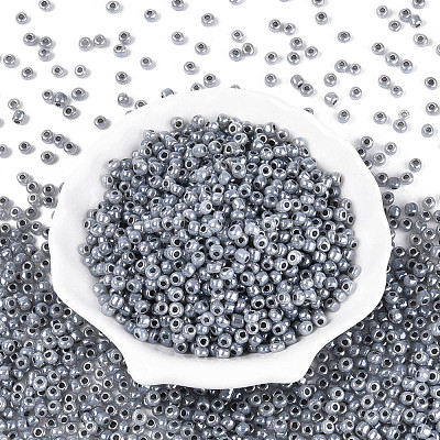 DIY Craft Beads 6/0 Ceylon Round Glass Seed Beads X-SEED-A011-4mm-149-1