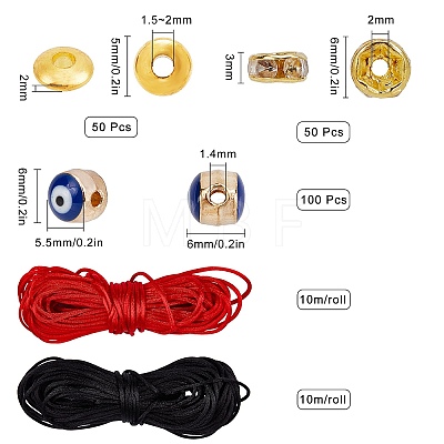 SUNNYCLUE DIY Evil Eye Bracelets Making Kits DIY-SC0012-41-1